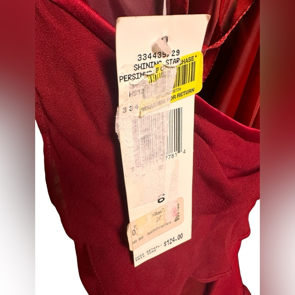 NWT Silk Trim Dress Jones New York Red 1990s Size 6 Sheath - Picture 8 of 12